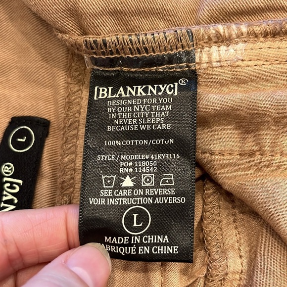 BLANKNYC | High Waist Paper Bag‎ Pants | Tan with Rope Belt | Large - Picture 9 of 16